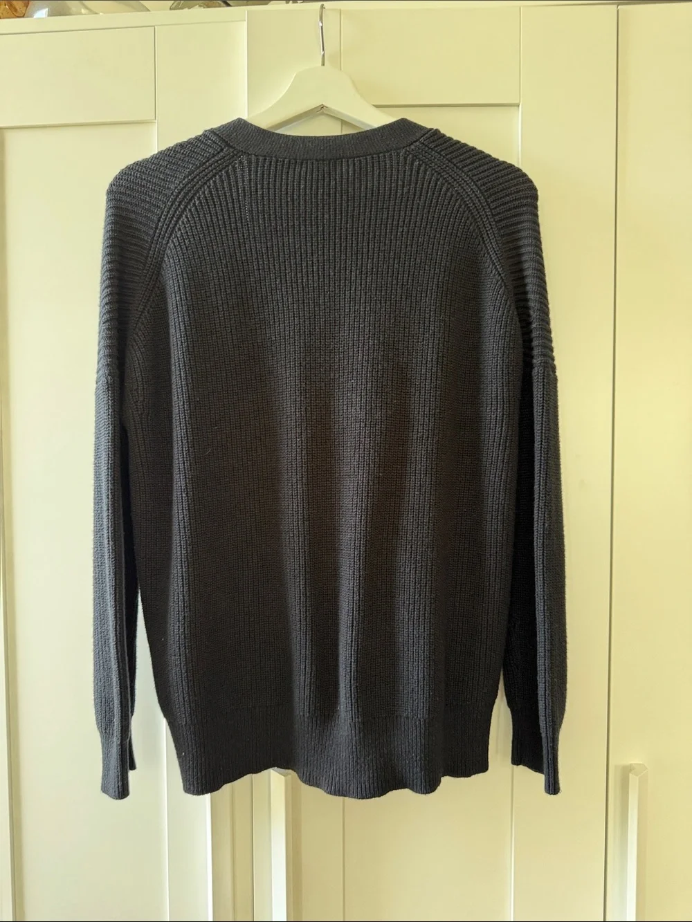J. Crew Black Ribbed Cotton Cashmere Cardigan- XS